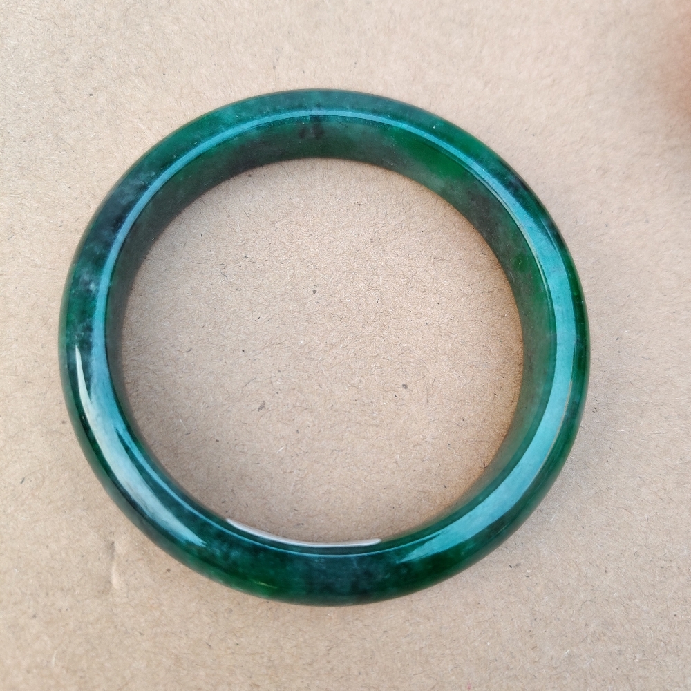 58mm  Certified Ice Green Burmese Jade jadeite bracelet